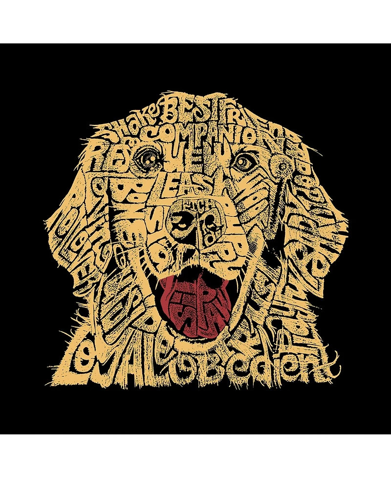 La Pop Art Dog Men's Raglan Word T-shirt