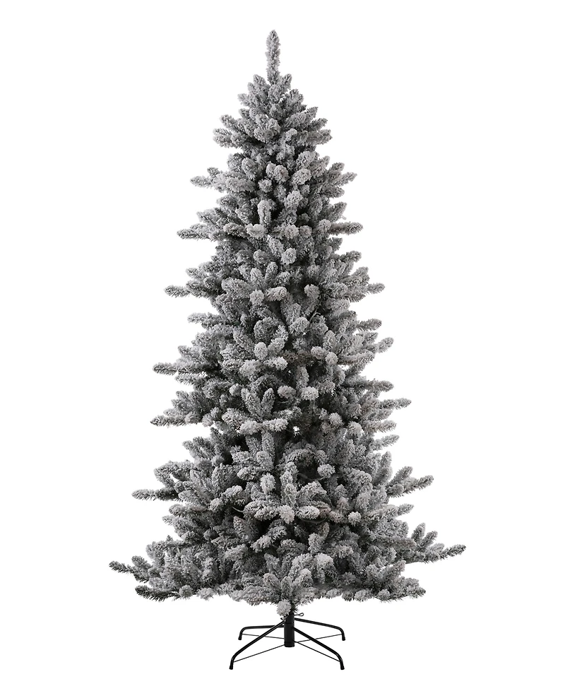 Glitzhome Pre-Lit Snow Flocked Fir Christmas Tree with 400 Warm Lights
