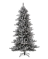 Glitzhome Pre-Lit Snow Flocked Fir Christmas Tree with 400 Warm Lights