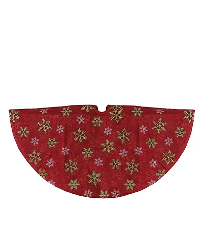 Northlight Metallic with and Snowflakes Mini Christmas Tree Skirt