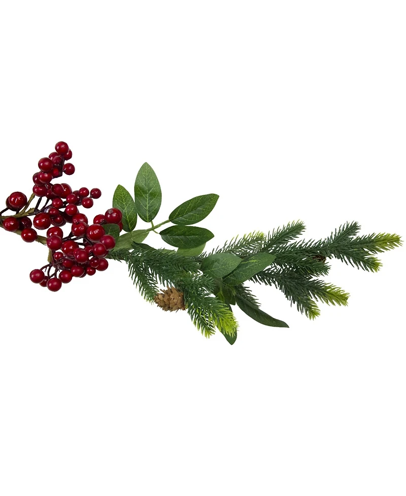 Northlight Pine Springs Berries and Pine Cones Artificial Christmas Garland-Unlit