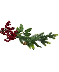 Northlight Pine Springs Berries and Pine Cones Artificial Christmas Garland-Unlit