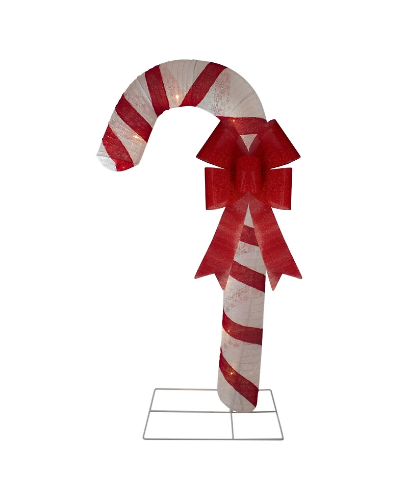 Northlight Pre-Lit Glitter Candy Cane Christmas Outdoor Decoration
