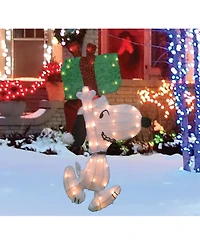 Northlight Pre-Lit Peanuts Snoopy with A Present Christmas Outdoor Decor