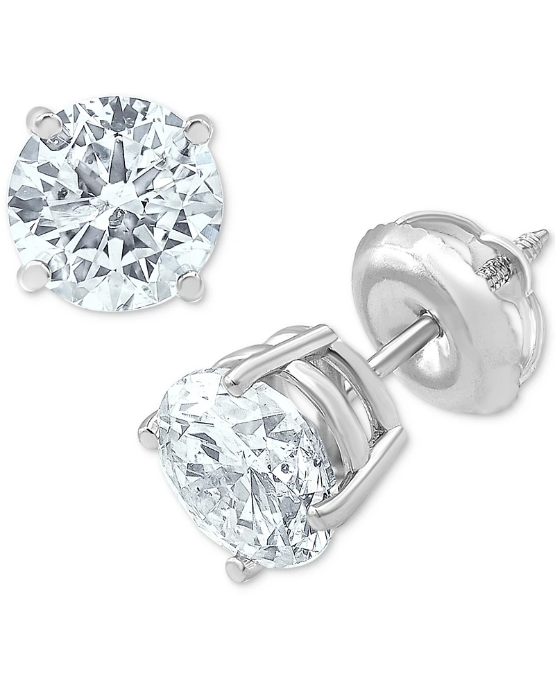 Diamond Stud Earrings (2 ct. t.w.) in 14k White or Yellow Gold