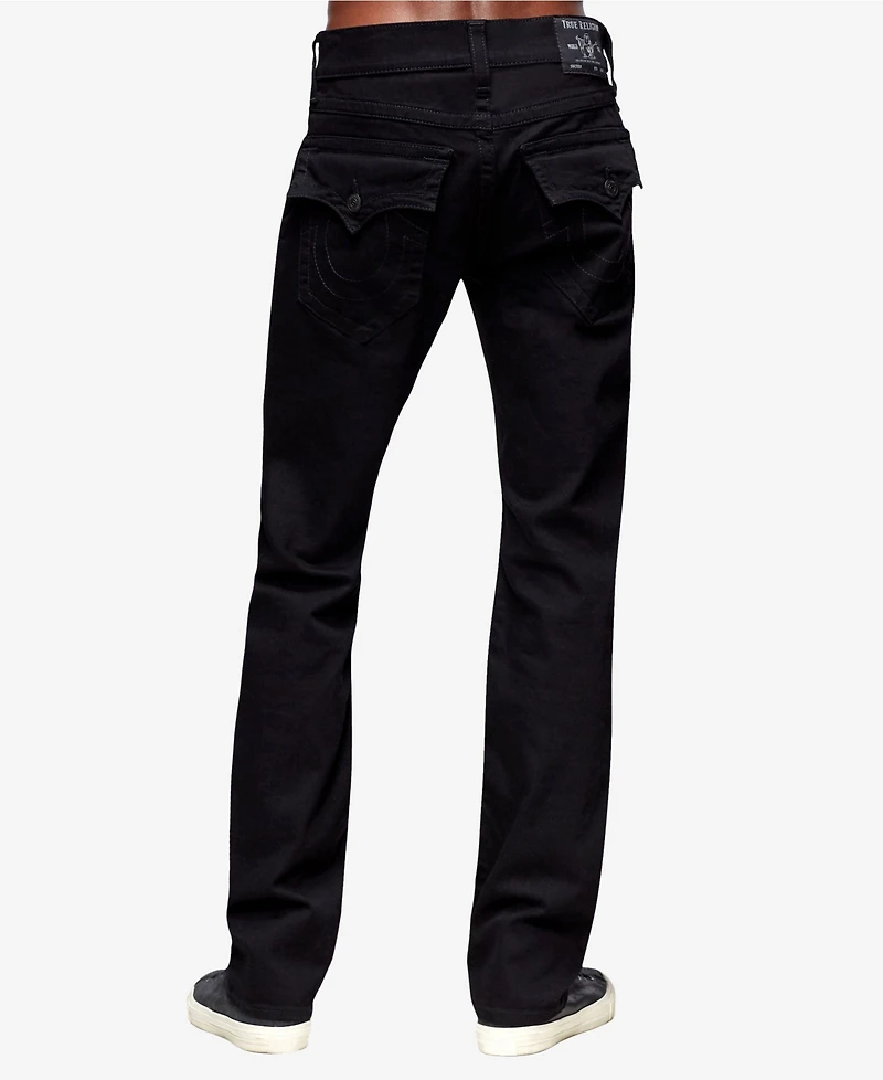 True Religion Men's Ricky Straight Fit Jeans with Back Flap Pockets