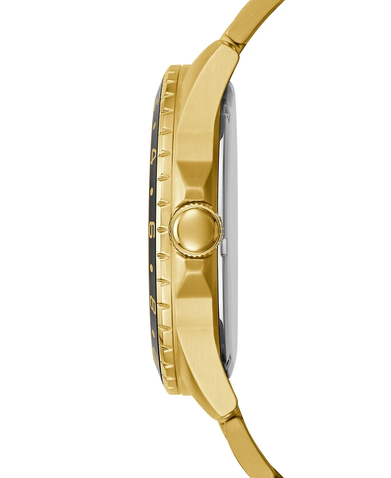 Guess Men's Gold-Tone Stainless Steel Bracelet Watch 44mm