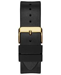 Guess Men's Black Leather & Silicone Flex Strap Watch 43mm