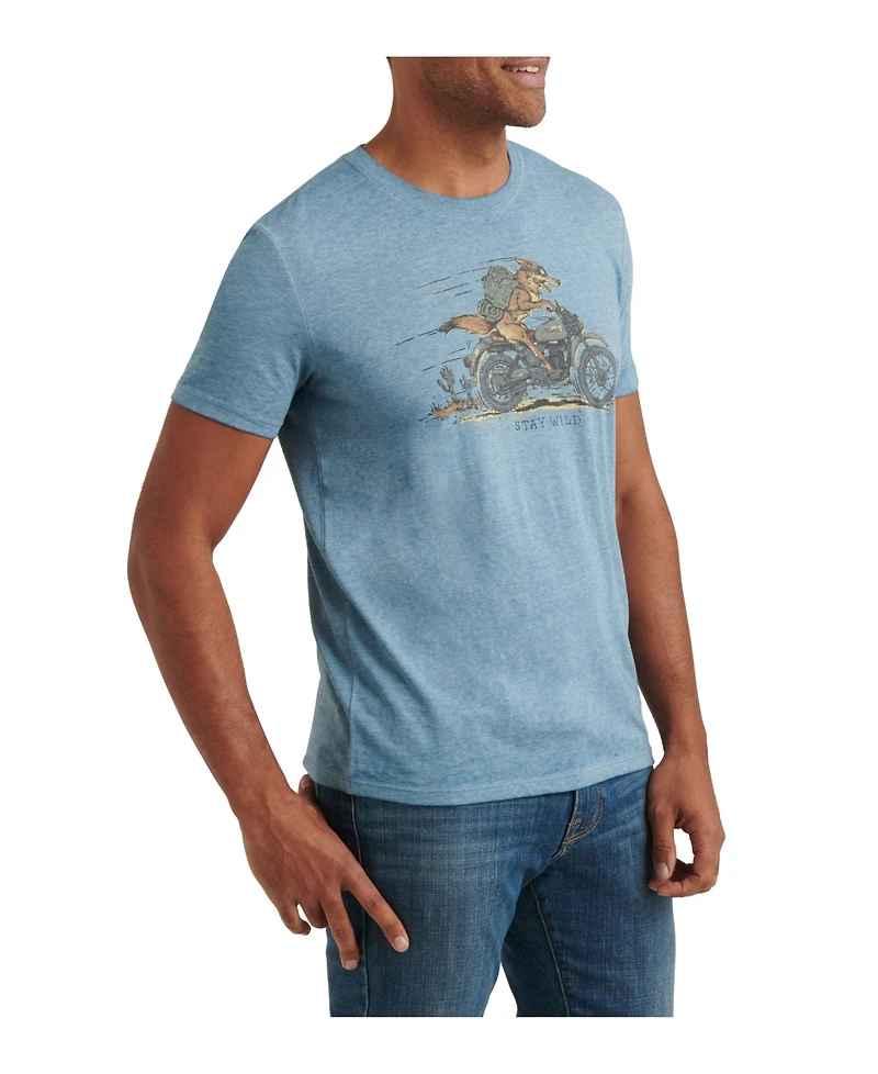Lucky Brand Men's Coyote Biker Short Sleeve T-Shirt