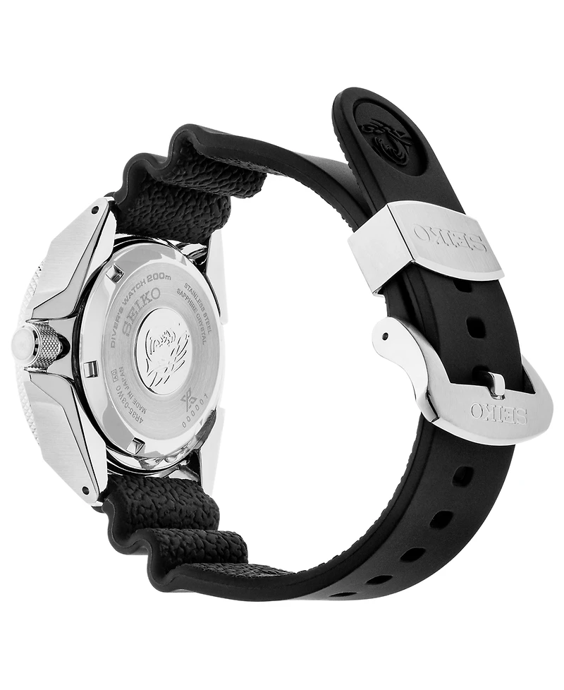 Seiko Men's Automatic Prospex Black Silicone Strap Watch 44mm