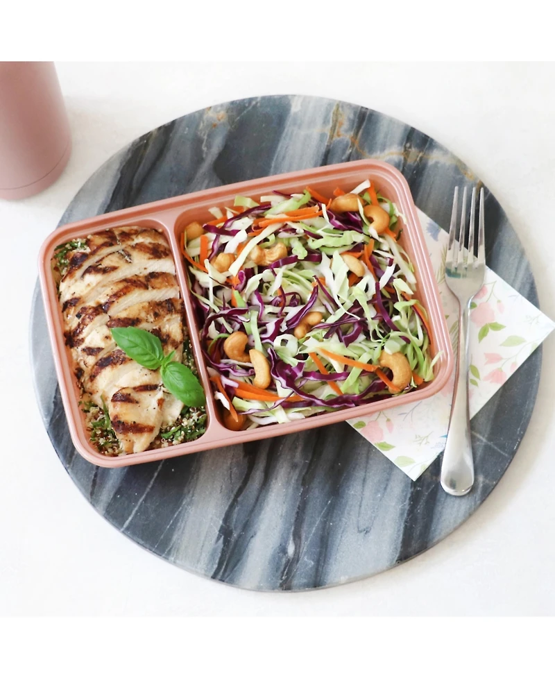 Bentgo Food Prep 2-Compartment Food Storage Containers, Pack of 10
