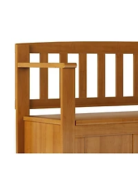 Simpli Home Brooklyn Solid Wood Entryway Storage Bench