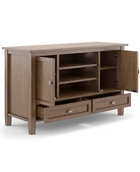 Simpli Home Warm Shaker Solid Wood Tv Media Stand
