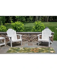Liora Manne' Marina Tropical Leaf Cream 1'11" x 7'6" Runner Rug