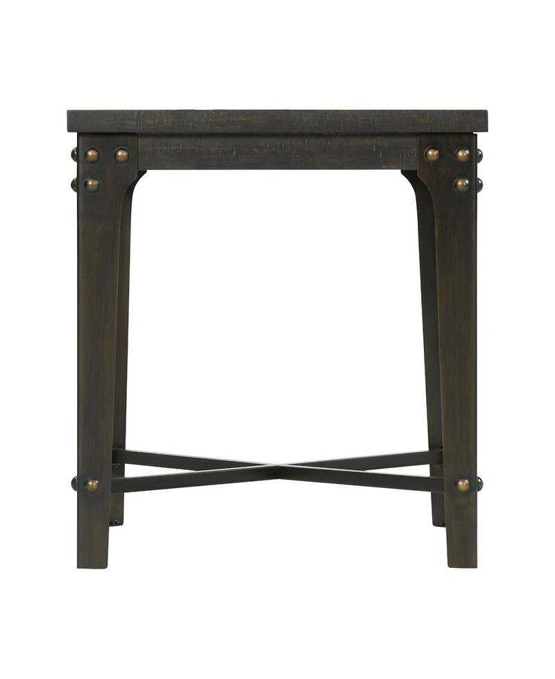 Picket House Furnishings Cera Square End Table with Usb