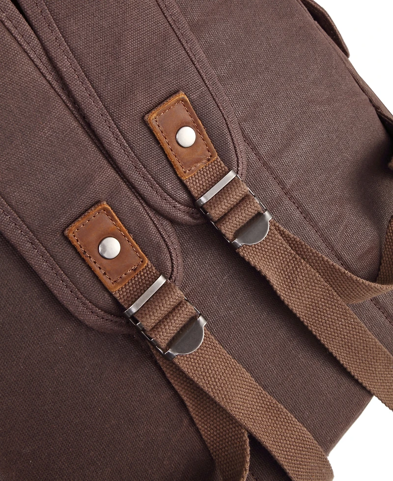 Tsd Brand Stone Creek Waxed Canvas Backpack Handbag