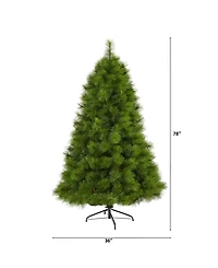 Nearly Natural Scotch Pine Artificial Christmas Tree with 350 Clear Led Lights