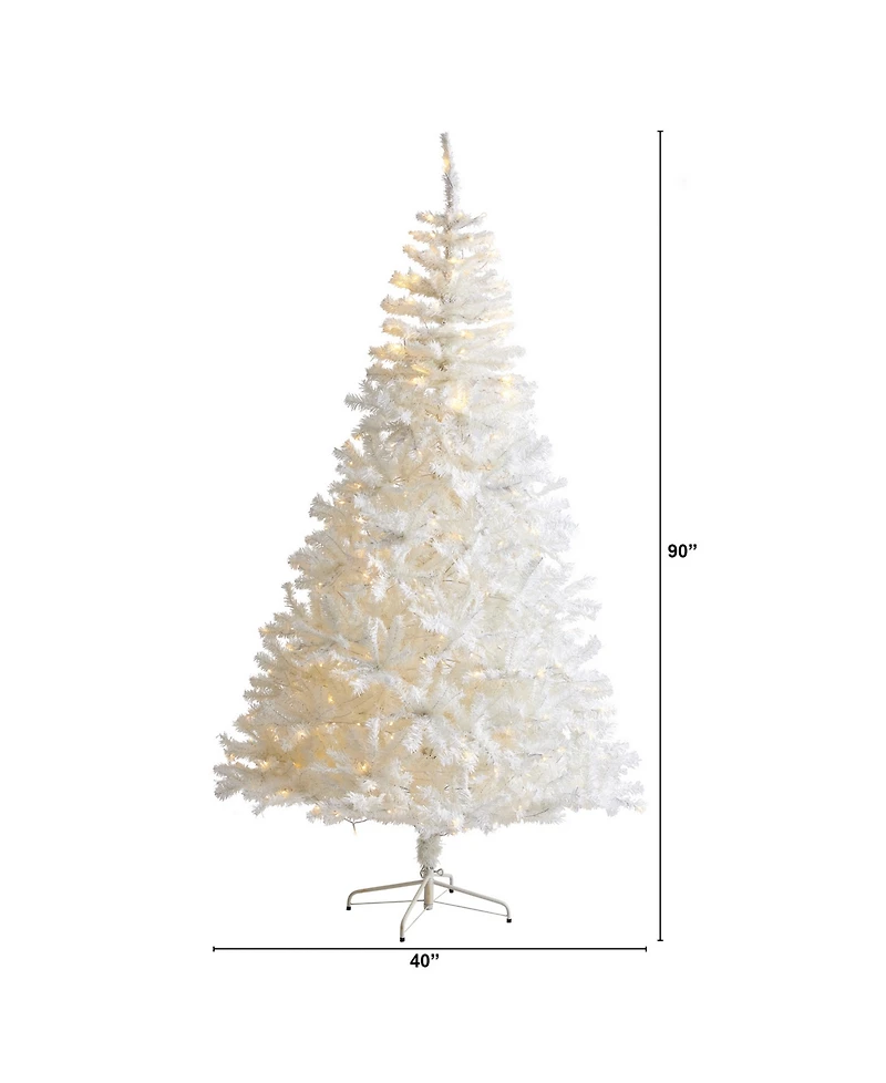 Nearly Natural Artificial Christmas Tree with 1380 Bendable Branches and 400 Clear Led Lights