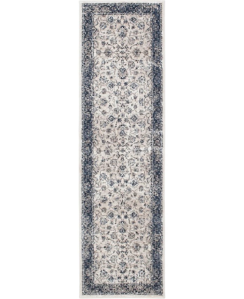 Closeout! Portland Textiles Alexia Oriel Bone 2' x 7' Runner Rug