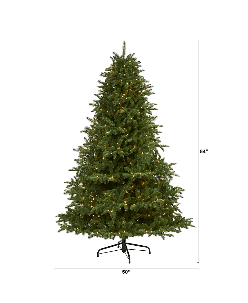 Nearly Natural South Carolina Spruce Artificial Christmas Tree with 500 Warm Lights and 2644 Bendable Branches