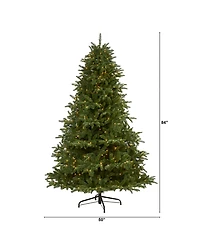 Nearly Natural South Carolina Spruce Artificial Christmas Tree with 500 Warm Lights and 2644 Bendable Branches