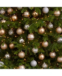 Nearly Natural Holiday Shatterproof, 64 Count Christmas Tree Ornament Set