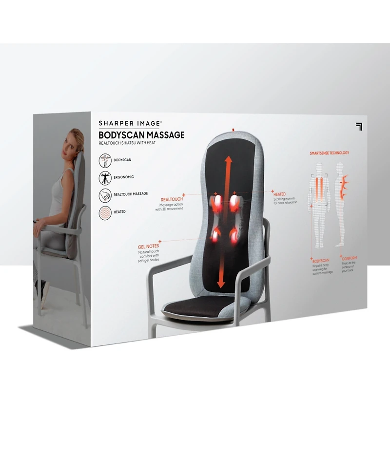Sharper Image Smart-sense Shiatsu Realtouch Chair Pad