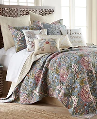 Levtex Angelica Spring Bird Embroidered Decorative Pillow, 14" x 18"