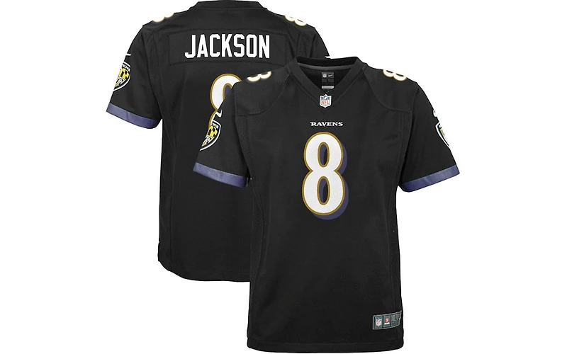 Big Boys and Girls Nike Lamar Jackson Baltimore Ravens Fashion Game Jersey