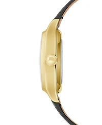 Bulova Men's Frank Sinatra Automatic Black Leather Strap Watch 45x33.5mm