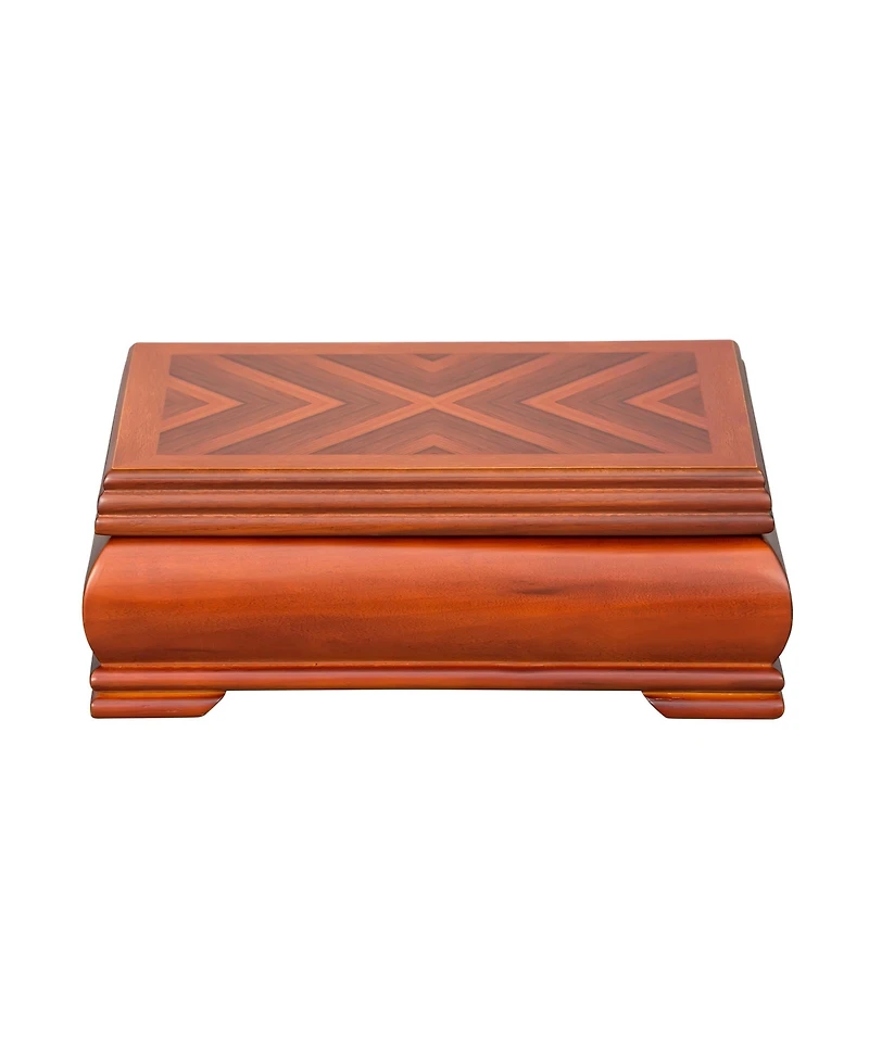 Mele Co. Carmen Wooden Jewelry Box in Walnut Finish