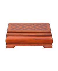 Mele Co. Carmen Wooden Jewelry Box in Walnut Finish