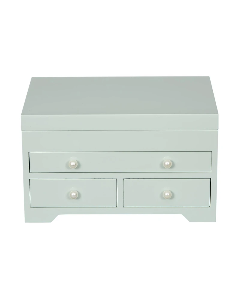 Mele Co. Bianca Wooden Jewelry Box in Seafoam Finish