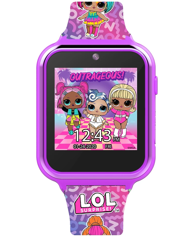 Accutime Kid's Lol Surprise Pink Silicone Strap Smart Watch 46x41mm