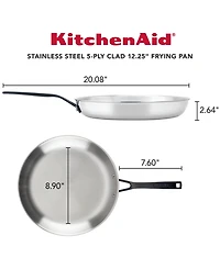 KitchenAid 5-Ply Clad Stainless Steel 12.25" Induction Frying Pan