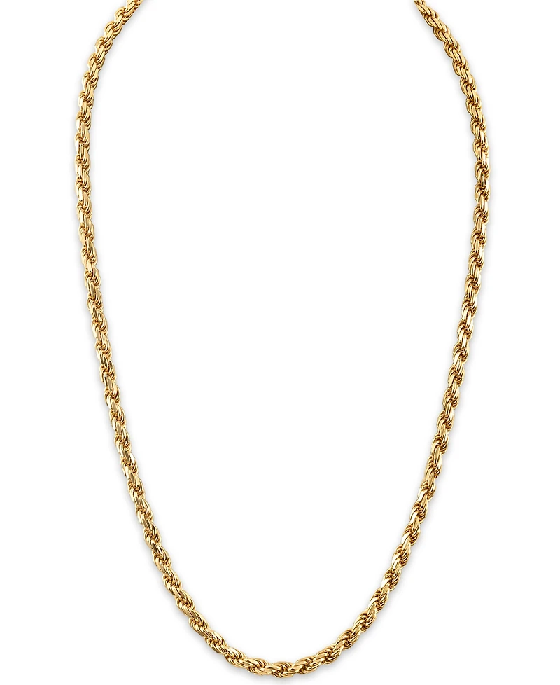 Esquire Men's Jewelry 2-Pc. Set 22" Rope Link Chain Necklace & Matching Bracelet, Created for Macy's