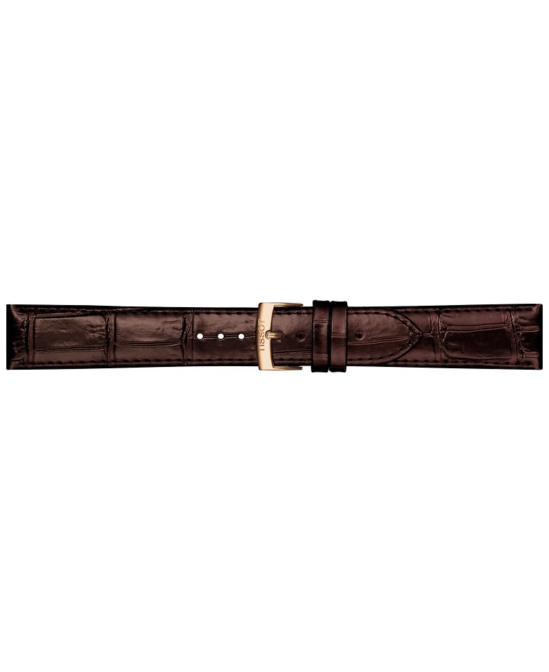 Tissot Men's Swiss Automatic Carson Premium Powermatic 80 Brown Leather Strap Watch 40mm