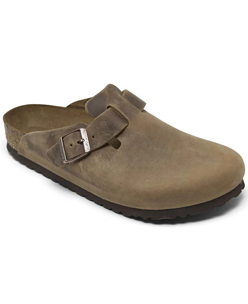 Birkenstock Men's Oiled Leather Boston Clogs from Finish Line