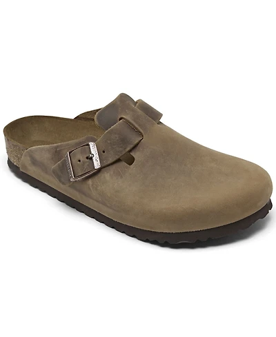 Birkenstock Men's Oiled Leather Boston Clogs from Finish Line