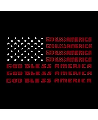 La Pop Art Men's Word Hooded Sweatshirt - God Bless America