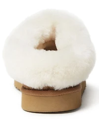 Fireside by Dearfoams Women's Adelaide Genuine Shearling Clog Slipper
