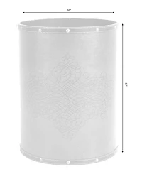 Vintiquewise Faux Leather Antique Design Waste Bin