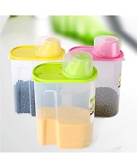 Vintiquewise Bpa-Free Plastic Food Saver, Kitchen Food Cereal Storage Containers with Graduated Cap