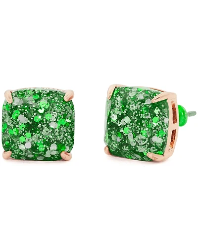 Kate Spade New York Glitter Crystal Square Stud Earrings