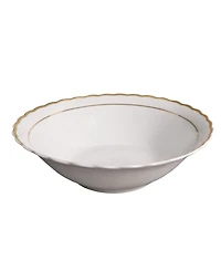 Lorren Home Trends Porcelain China 57 Piece Gloria Wavy Dinnerware Set, Service for 8