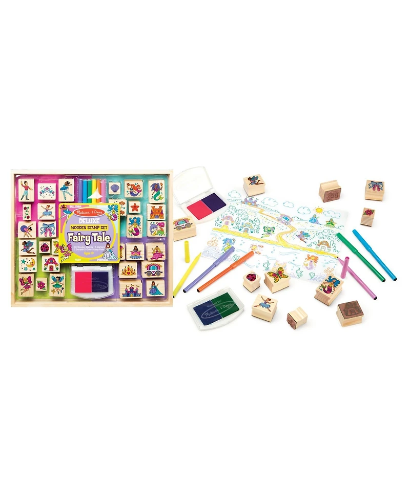 Melissa and Doug Deluxe Fairy Tale Wooden Stamp Set
