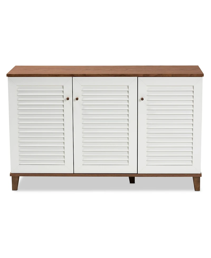 Baxton Studio Coolidge 8-Shelf Shoe Storage Cabinet