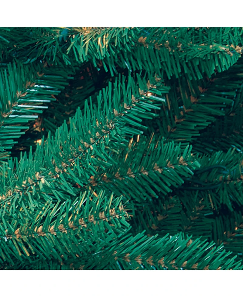 National Tree Company 7.5' Dunhill Blue Fir Hinged Tree with Clear Lights