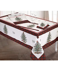 Spode Christmas Tree Tartan Multicolored 60x84 Tablecloth