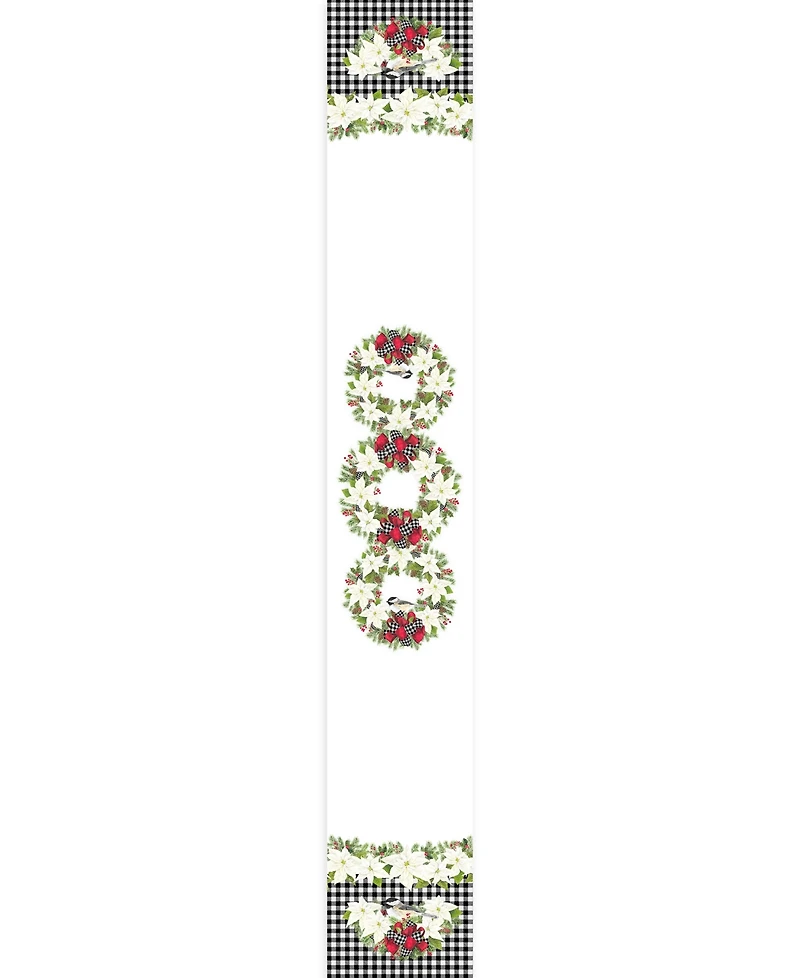 Laural Home Christmas Trimmings Table Runner - 90" x 13"